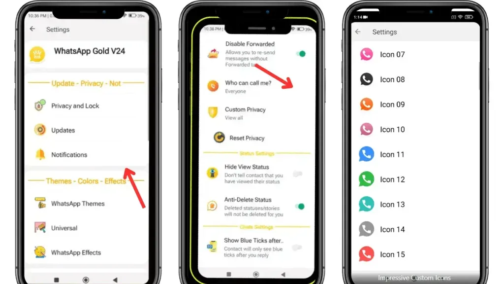  gold whatsapp features